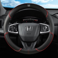 【Honda】 Leather Car Steering Wheel Cover For Accord City Civic Brio Jazz Freed CR-V HR-V Jade Odyssey Accessories