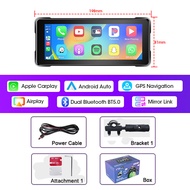 EKLEVA จอแสดงมอเตอร์ไซค์ Inch 5/7/6.86/8.1สำหรับรถจักรยานยนต์แบบพกพาจอแสดงผลแอนดรอยด์ไร้สายกันน้ำ