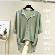 Amelia Blouse - Jumbo Blouse - Size S M L XL XXL 3XL 5L - Crinkle Blouse