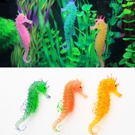 Aquarium Luminous Seahorse ornament Glow in Dark Landscaping silicone sea horse Glowing fish tank decoration hippocampus