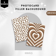 2 Sides Photocard Background Brown Photocard Filler Background/ PC Binder Filler Kpop Wishlist Kpop 