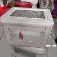 WHITE HAMSTER CAGE RJ02 CRICKET CAGE GERBIL GECKO TARANTULA INSECT FROG