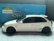 絕版 全新 Otto 1/18 Honda Civic Type R Ek9 尾期 限定版 配TE37軨 冠軍白色 Rt 15