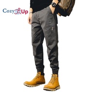 Cozy Up Mens Cargo Pants Multi-pocket Decorative Tie-Up Casual Sports