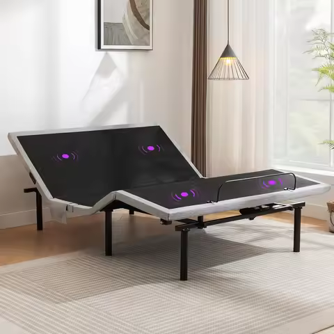 Zero Gravity Electric Bed with Wireless Remote,Head and Foot InclineAdjustable Bed Frame Queen,Adjus