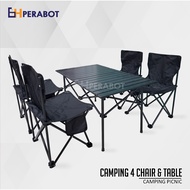 6HPERABOT Camping Table + 4 Camping Chairs