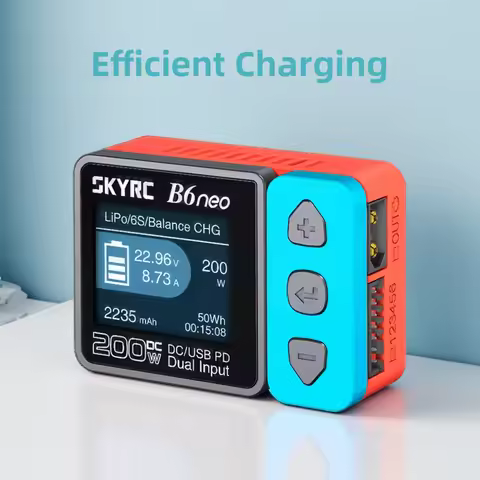 SKYRC B6neo Charger with XT60/PD80W Dual DC Inputs 200W Charging Power for RC Car Model And Aircraft
