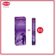 HEM - (買1送2) (20支六角柱盒裝)ANTI STRESS排憂解難味印度進口純天然手工制線香棒 香枝 瑜伽冥想專用香薰 HI-ANTI-STRESS