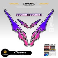 SUZUKI STRIPING CRYSTAL TUNE MOTIF X35 STICKER CRYSTAL TUNE CUSTOM STICKER ORIGINAL CRYSTAL MOTORCYC