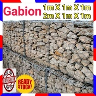 Gabion 1mX1mX1m / 2mX1mX1m (Batu Gurung) Dawai Kasar  2.7mm