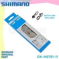 SHIMANO 11-SPEED CHAIN CN-HG701 ORIGINAL SHIMANO 11 SPEED CHAIN ULTEGRA XT BICYCLE CHAIN INCLUDES QU