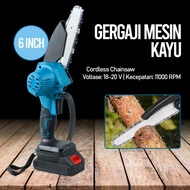 Gergaji Mesin Kayu Cordless Chainsaw Brushless Motor 20V - 388VF