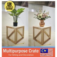 Multi purpose Crate, wood box, display box, stools