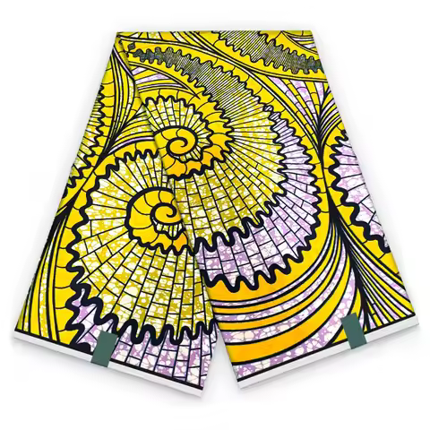2026 Ankara African 100% Cotton Wax Prints Fabric Original Soft High Quality African Real Wax Fabric