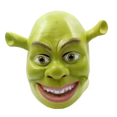 Green Shrek Latex Masks Glove Movie Cosplay Prop Adult Animal Party Mask For Halloween Party Costume