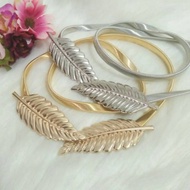 GEBYAR Auffa acc Leaf Belt Elastic Buckle Belt for Women
