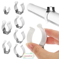 IYUSENSS6W 5Pcs Spring Terry Clip, Fixing Clips With Rubber Protection Lamp Tube Clip, Durable Base 