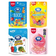 Amos 4D Gummy Blocks jelly candy can be arranged new peach aesthetic numbers and robots