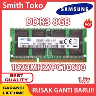 TERJAMIN ASLI RAM LAPTOP SAMSUNG SODIMM 8GB DDR3 10600/ DDR3-1333 8G