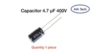 4.7uF 400V คาปาซิเตอร์ Capacitor 4.7uf 400v 4.7uF/400Volt ตัวเก็บประจุ ตัวซี ตัวC (ขนาด 8x12) ยี่ห้อ AISHI ของแท้ (จำนวน 1 ชิ้น)