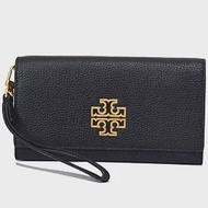 Tory burch 雙T-LOGO皮革信封長夾-黑