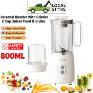 【SG Local】800ML Personal Blender With Grinder Portable Juicer 2 Cup Baby Food Blender Machine Fruit 