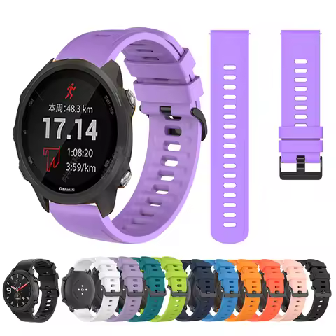 20mm Silicone Strap For Garmin Forerunner 165 168 245 645 Music Watchband For Garmin Vivoactive 3 5 