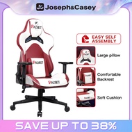 【Joseph&amp;Casey】Big and Tall Gaming Chair with Removable Lumbar Support and Metal Base Ergonomic Racing PC Computer Video Game Chair High Back PU Leather Office Desk Chair with Headrest