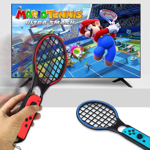 Arcade Sports meet Tennis Racket For Nintendo Switch Oled Joy-Con Handle Holder Controller Grips Ten