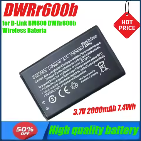 3.7V 2000mAh 7.4Wh DWRr600b Replacement Battery for D-Link BM600 DWRr600b Wireless Bateria