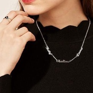 Custom 2 to 6 Family Names Necklace For Women Friendship Necklace Bestie Gift BFF Necklace Titanium 