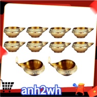 Alloy Metal Kuber Diya 10 Pcs for Diwali Decoration Oil Lamp Traditional for Diwali Diya Vilakku for