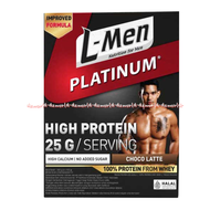 L-Men Platinum 201gr High Protein Choco Latte High Calcium NO. Added Sugar Protein From Whey Lmen Su