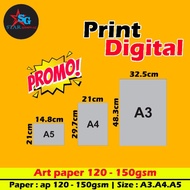 A3+ Digital Printing | A4 | A5 Art Paper 120 & Art Paper 150