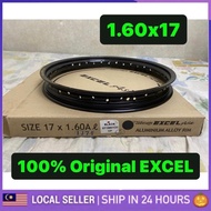 Takasago Excel Rim Asia 1.60 X 17 Black (1pcs EXCEL HITAM 160 17 1.6 GELUNG GELONG ALLOY SPORT