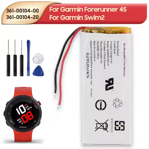 Replacement Battery 361-00104-20 361-00104-00 For Garmin Forerunner 45 Garmin Swim2 Batteries 85mAh