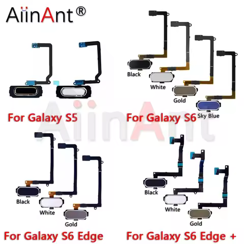 Aiinant Home Button Touch ID Fingerprint Sensor Flex Cable For Samsung Galaxy S5 S6 Edge Plus + Mini