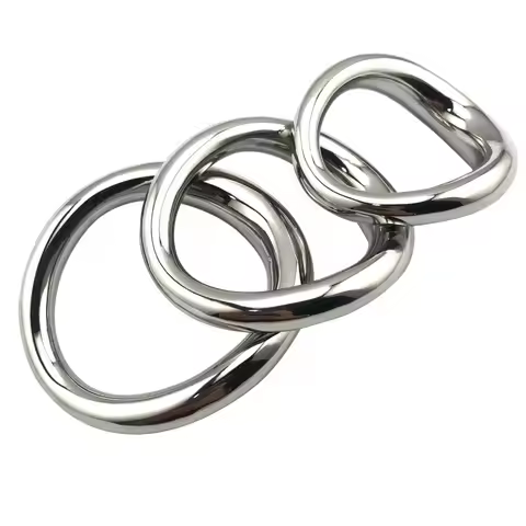 Stainless Steel Male Delay Lock Ring Weighted Scrotum Stretcher BDSM Bondage Intimate Training Gear 