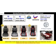 Proton WIRA 1.5-SE (Sedan & Aeroback 2005) BITE - Semi Leather Car Seat Cover/Sarung Kusyen Kereta