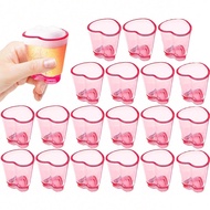 6/12pcs Heart Shaped Shot Glasses Set, Mini Cute Bar Accessories, 1.5 Oz, Suitable For Lemon Liqueur