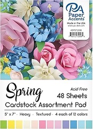 Accent Design Paper Accents Cdstkt Cardstock Pad 5x7 48pc Spring Assortment