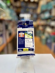 Brother Tze-231 Black On White 12mm