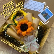 Gift Box Bouquet Fuzzy Wire Flower with Free letter and polaroid