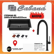 CABANA 304 S/Steel Multifunctional Kitchen Sink Undermount- CKS-8846-BL, CKS-1046-BL, CKS-1246-BL, AND PULL OUT CB889SS