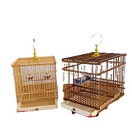 yish Bird Cage Bamboo Bird Cage Small Embroidered Eyes Bird Cage Small Acacia Bird Cage Red Willow Warbler Yellow Sparrow Bird Square Cage Cages &amp; Crates