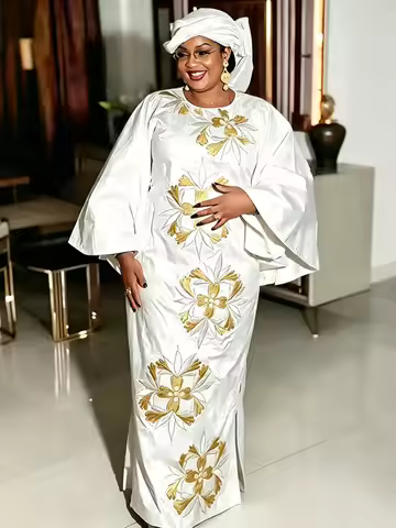 African Traditional Dresses For Women Wedding Party Evening Gown Plus Size Africa Clothing Dashiki A