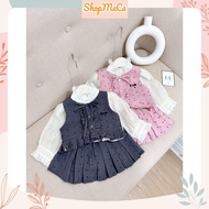 F72 baby girl set, 3-piece vest set with shirt and