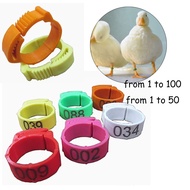 100/50 Pcs Adjustable Chicken Foot Ring Poultry Foot Ring Inner Diameter 2mm to 2.4cm Retractable Fo