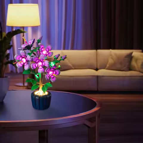 LED Lighting Set Suitable for LEGO Hibiscus 10372 Building Blocks DIY Lamp Toys(Not Include Model Br