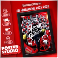 ARSENAL 2025/2026 TEAM poster photo frame includes 2 sizes for A5 tabletop (18cm x 24cm), A4 wall ha